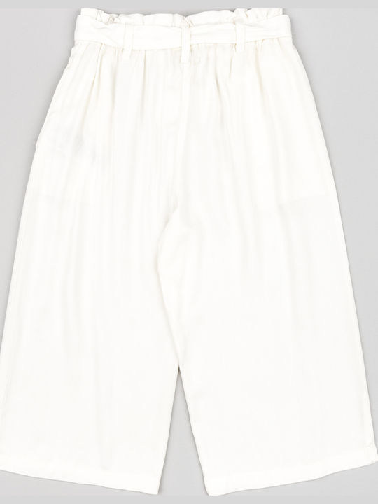 Kids' Fabric Palazzo Pants Ecru