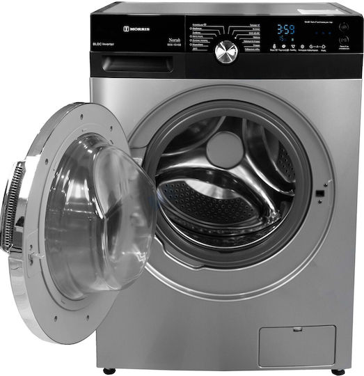 Morris Πλυντήριο Ρούχων 10kg με Τεχνολογία Ατμού 1500 Στροφών Ασημί WIX-10158