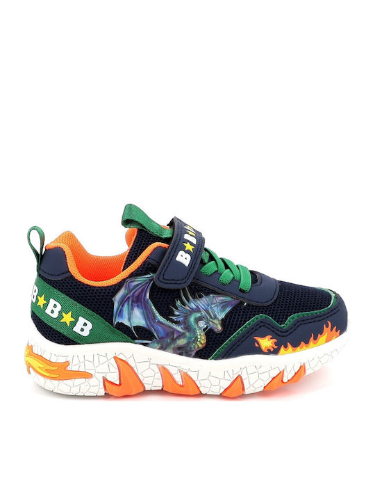 Kids Sneakers with Scratch & Lights Blue