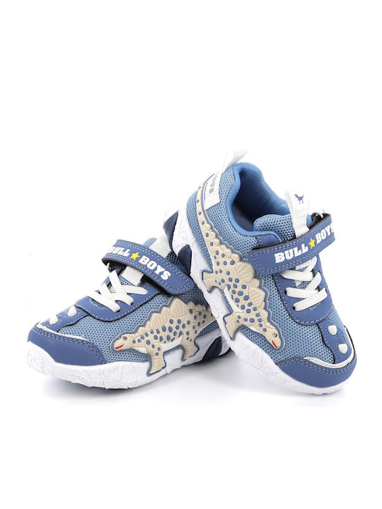 Παιδικά Sneakers με Σκρατς & Φωτάκια Μπλε