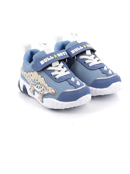Παιδικά Sneakers με Σκρατς & Φωτάκια Μπλε