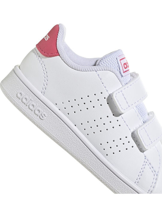 Vorteil ADVANTAGE Kinder Sneakers mit Klettverschluss Cloud White / Real Pink / Core Black