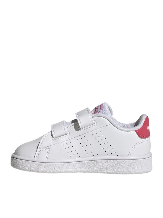 Vorteil ADVANTAGE Kinder Sneakers mit Klettverschluss Cloud White / Real Pink / Core Black