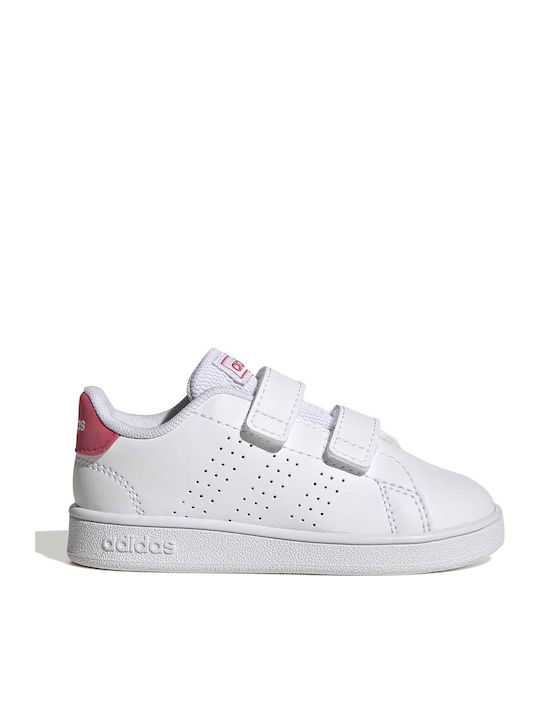 Vorteil ADVANTAGE Kinder Sneakers mit Klettverschluss Cloud White / Real Pink / Core Black
