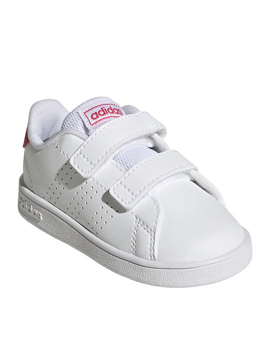 Vorteil ADVANTAGE Kinder Sneakers mit Klettverschluss Cloud White / Real Pink / Core Black