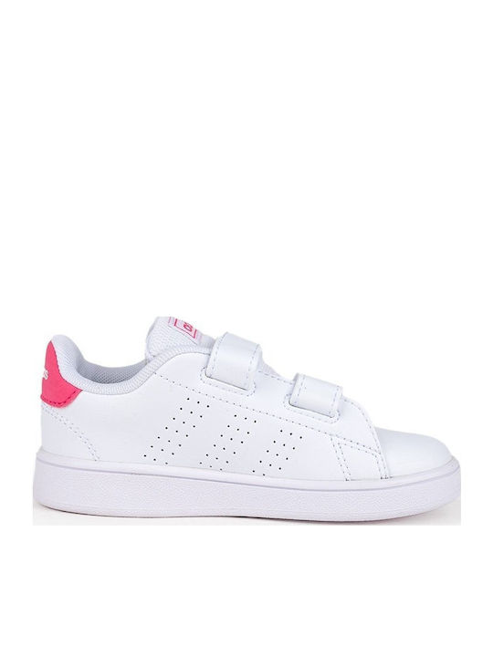 Vorteil ADVANTAGE Kinder Sneakers mit Klettverschluss Cloud White / Real Pink / Core Black