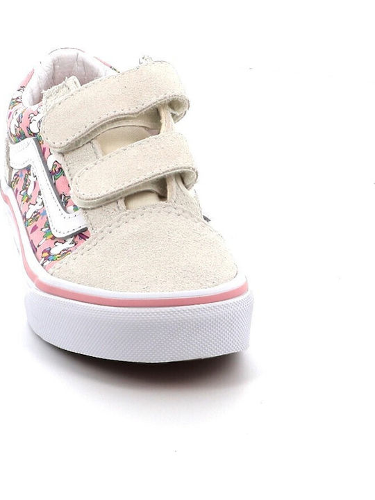 Old Skool V Kinder Sneakers mit Klettverschluss Weiß
