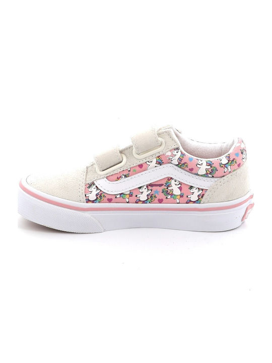 Old Skool V Kinder Sneakers mit Klettverschluss Weiß