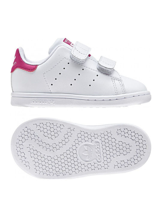 Stan Smith STAN SMITH CF I Детски маратонки Low Бели Обувки / Смело Розово