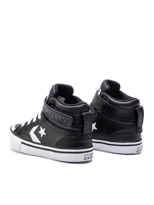 Youth Pro Blaze Strap Kids Sneakers High with Scratch Black