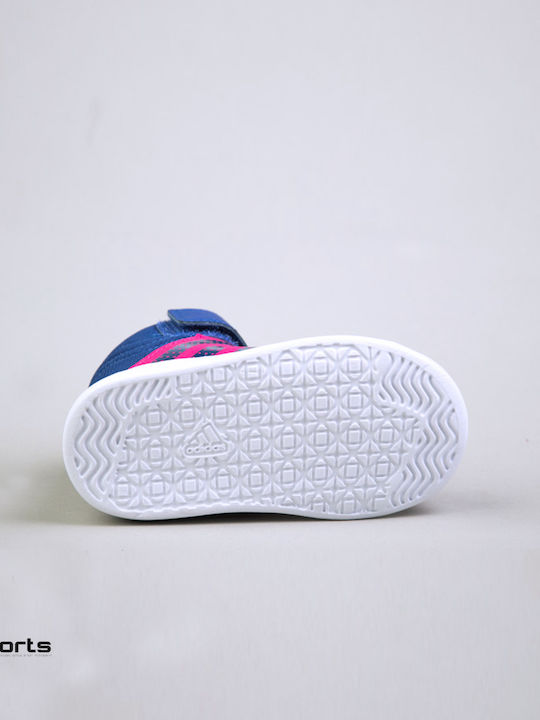 Jan BS 2 Mid I Παιδικά Sneakers High με Σκρατς Uniink Blue / Bold Pink / Cloud White