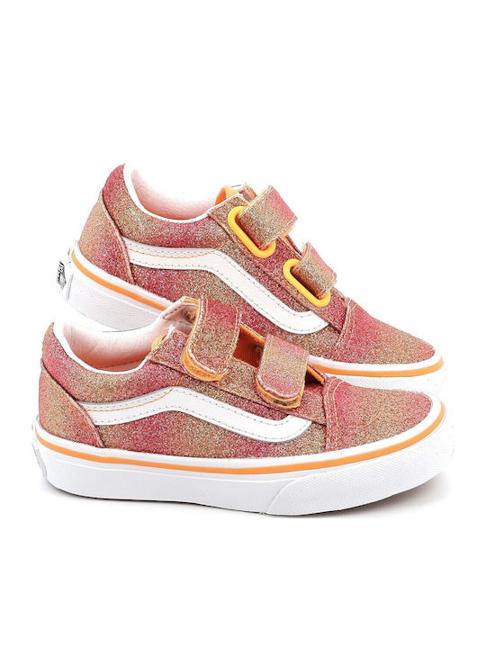 Uy Old Skool V Kids Sneakers with Scratch Orange
