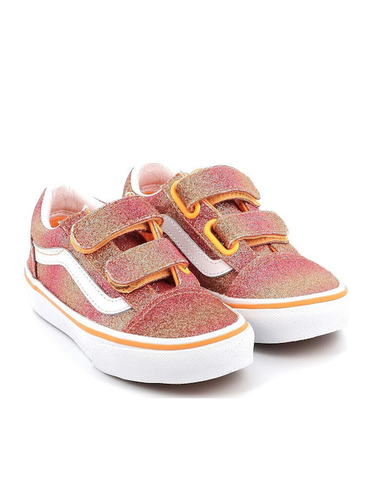 Uy Old Skool V Kids Sneakers with Scratch Orange