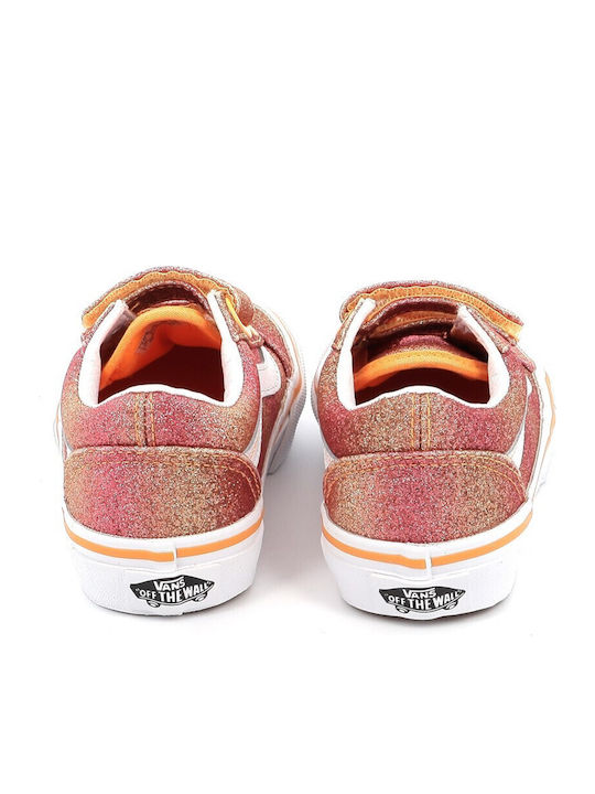 Uy Old Skool V Kids Sneakers with Scratch Orange