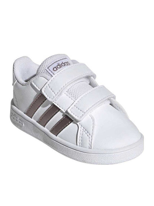 Grand Court GRAND COURT Kinder Sneakers mit Klettverschluss Cloud White / Copper Met / Light Granite