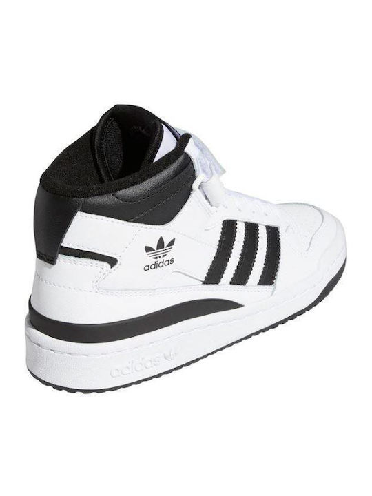 Forum Mid J Kids Sneakers High with Scratch Cloud White / Core Black