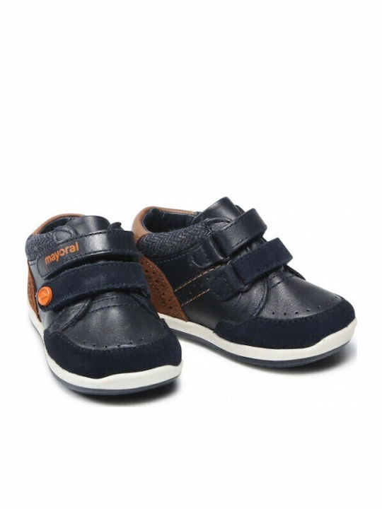 My First Steps Kids Sneakers with Scratch Navy Blue