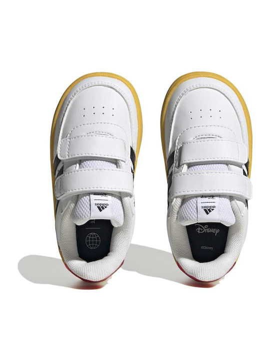 Breaknet x Disney Mickey Mouse Kids Sneakers with Scratch Cloud White / Core Black / Bold Gold