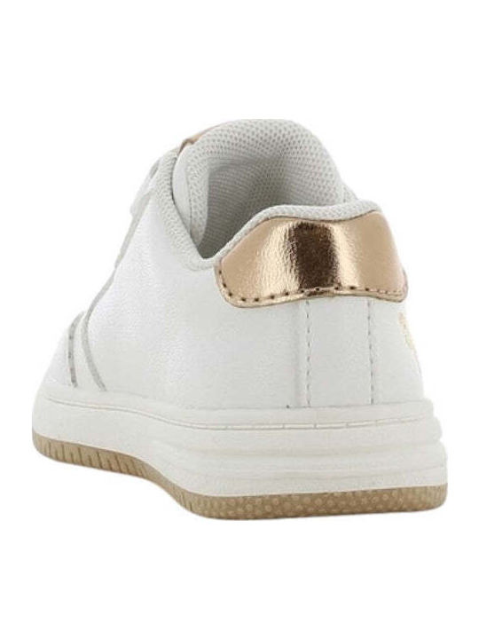Παιδικά Sneakers Ανατομικά με Σκρατς Λευκά