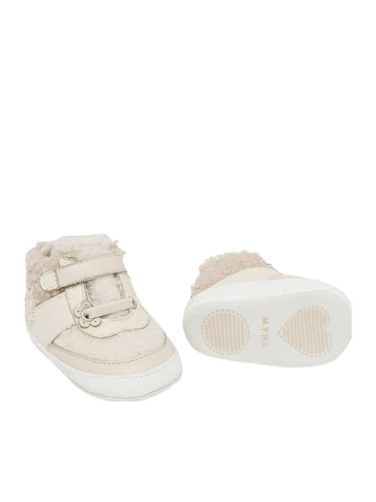 Mayoral Soft-Sole Baby Boots Beige