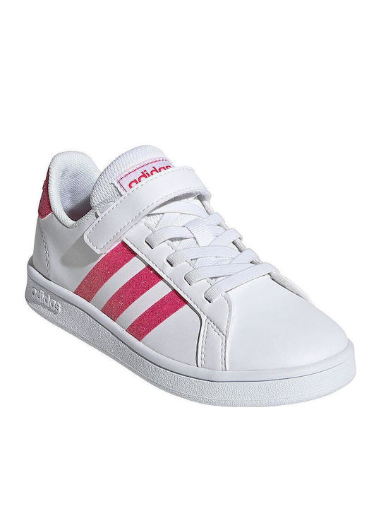 GRAND COURT Παιδικά Sneakers με Σκρατς Cloud White / Real Pink