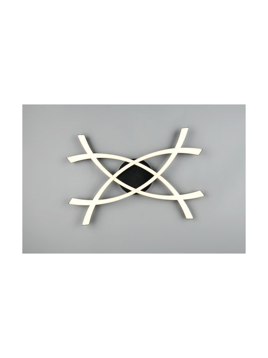 Trio Lighting Deckenleuchte Schwarz mit Integrierter LED