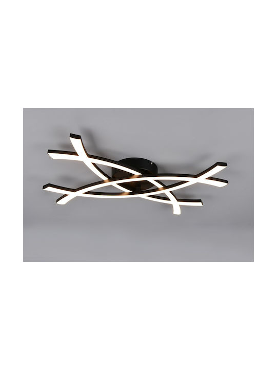 Trio Lighting Deckenleuchte Schwarz mit Integrierter LED