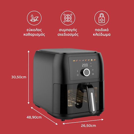 Morris Slim Air Fryer 8lt Black