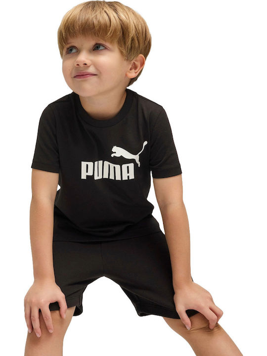 Kinder-T-Shirt Schwarz Logo