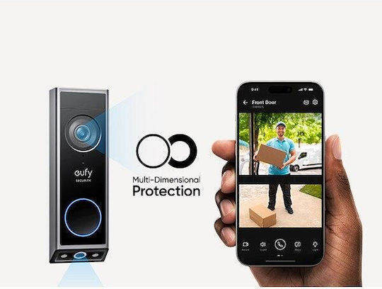 Eufy Dual Ασύρματο Σετ Θυροτηλεόρασης Wi-Fi Συμβατό με Alexa Μαύρο