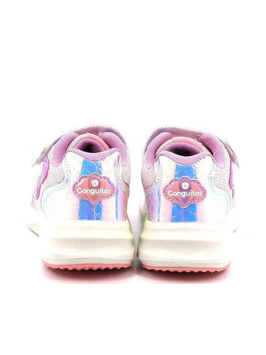 Παιδικά Sneakers με Σκρατς & Φωτάκια Λιλά