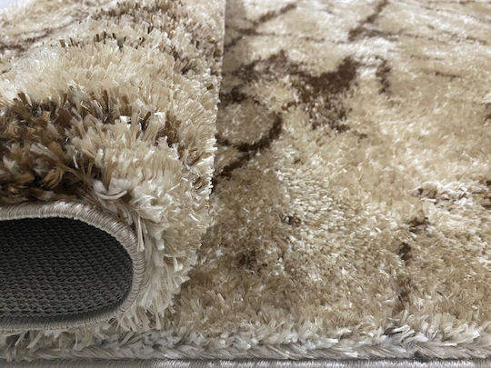 Jasmine JS 597 Rug Rectangular Shaggy Camel Brown