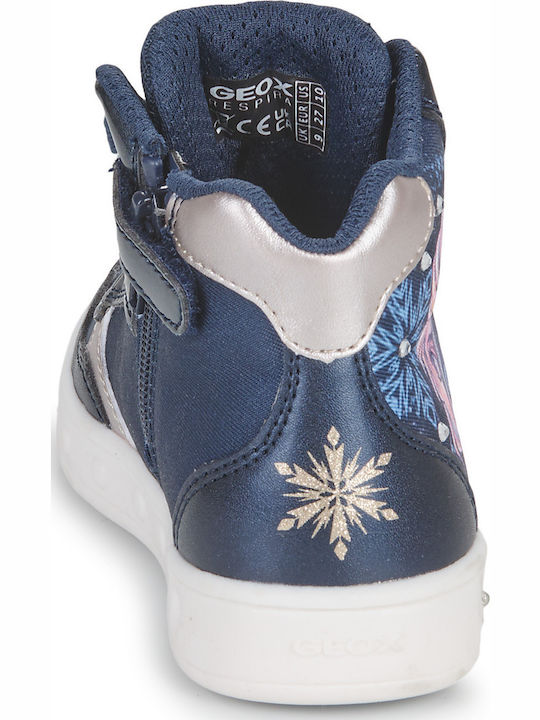Frozen Kids Ankle Boots with Zipper and Lights Navy Blue
