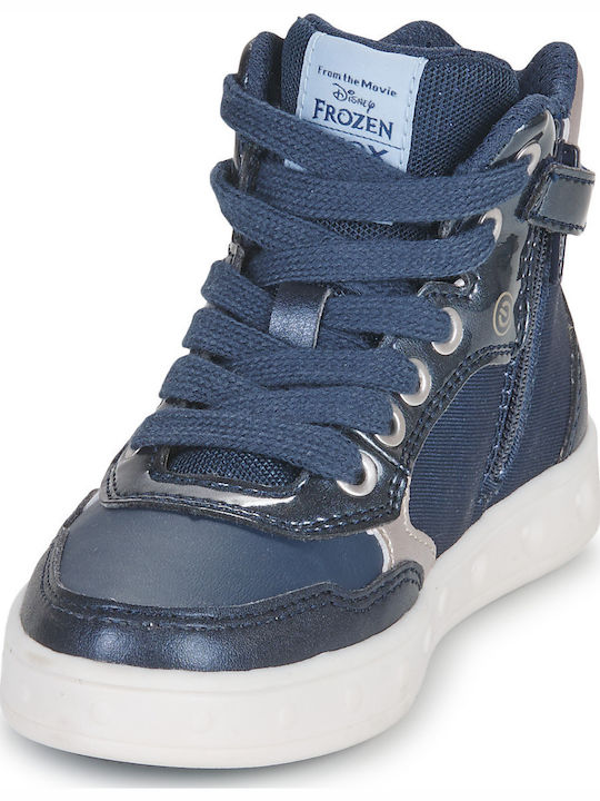Frozen Kids Ankle Boots with Zipper and Lights Navy Blue