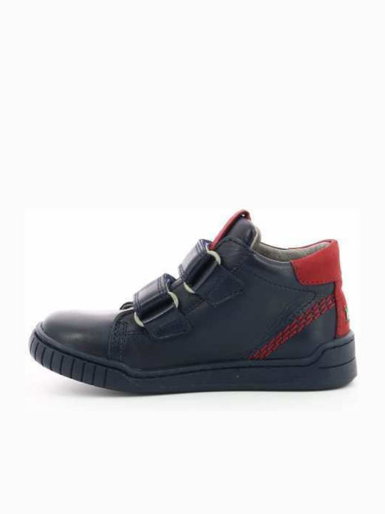 Winopo Kids Sneakers High with Scratch Navy Blue