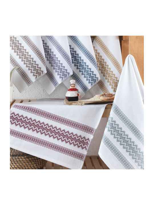 Şaheser Prosop din 100% Bumbac în Culoarea Alb 40x60cm 6buc