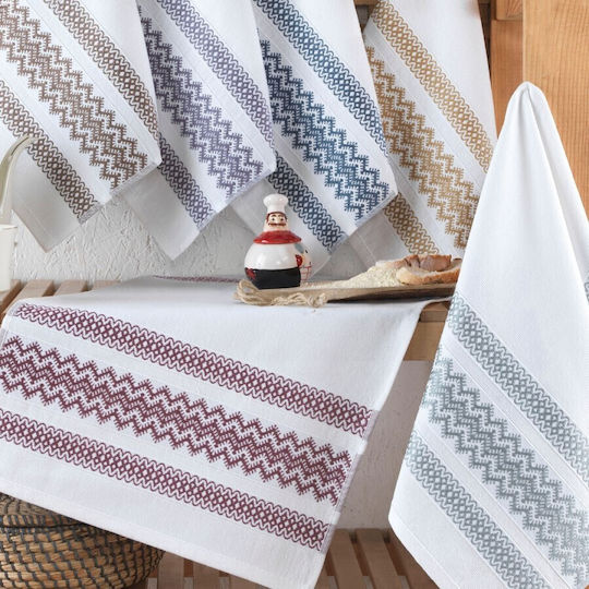 Şaheser Towel from 100% Cotton in White Color 40x60cm 6pcs