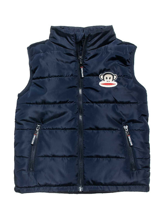 Kids' Casual Jacket Sleeveless with Hood Navy Blue