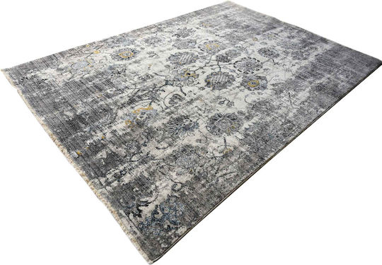Balsan Teppich Rechteckig Synthetisch,Polyester/Cotton/Leather mit Fransen Grey
