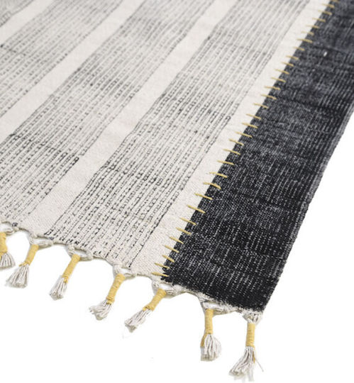 Royal Carpet Lotus Cotton Kilim 354 Χαλί Ορθογώνιο Βαμβακερό με Κρόσια 354 Black 100x160cm