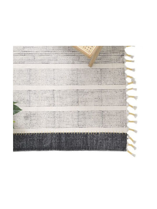 Royal Carpet Lotus Cotton Kilim 354 Rug Rectangular Cotton with Fringes 354 Black