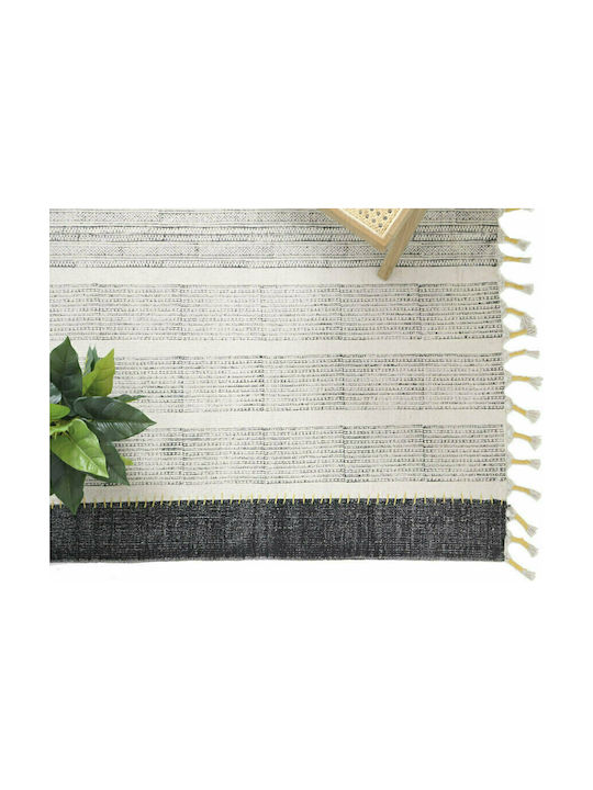 Royal Carpet Lotus Cotton Kilim 354 Rug Rectangular Cotton with Fringes 354 Black