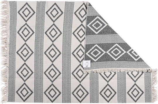 Balsan Aria Covor Rectangular Bumbac cu franjuri Gri închis