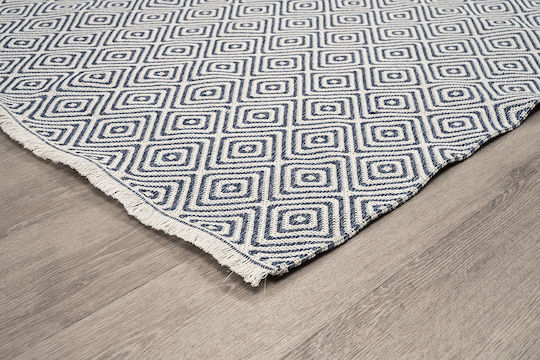 Newplan Kasbah 21844/604 Καλοκαιρινό Βαμβακερό με Κρόσια 153x230cm Μπλε Newplan Kasbah 21844/604 Καλοκαιρινό Βαμβακερό με Κρόσια 153x230cm Μπλε