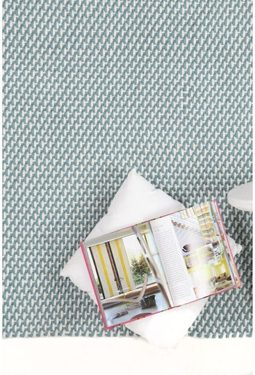 Royal Carpet Duppis OD2 Χαλί Εξωτερικού Χώρου Ορθογώνιο με Κρόσια OD2 White Blue 70x140cm