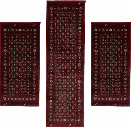 Isexan 8304 Teppich Rechteckig Synthetisch,Polyester/Cotton/Leather Rot