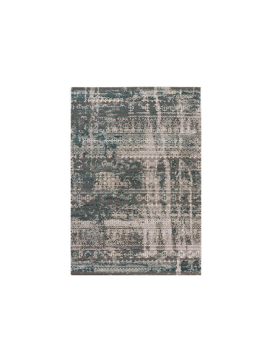 Beauty Home Rechteckiger Grauer / Petrol Wohnzimmer Teppich 160x230cm