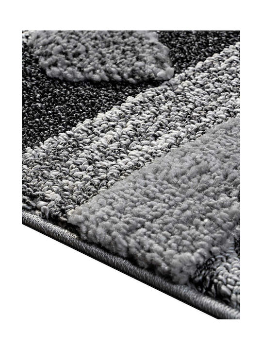 Madi Runaway Rug Rectangular with Fringes Gray