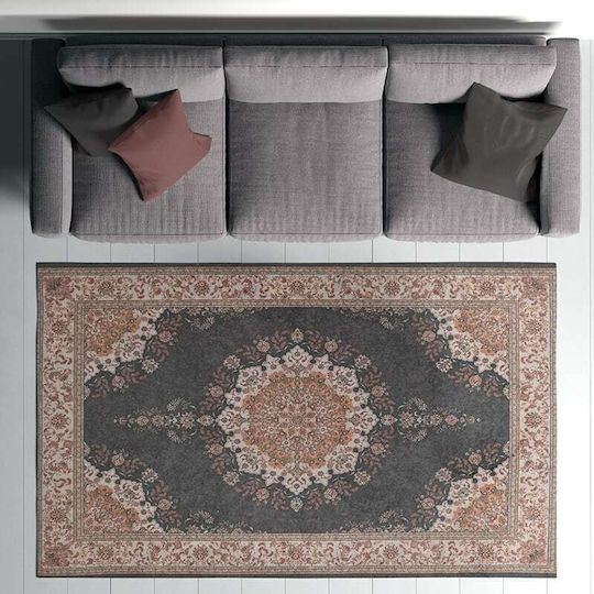 Inart Anti-slip Rug Rectangular Beige