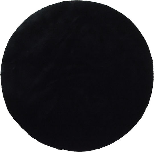 Newplan Puffy Αντιολισθητικό Χαλί Ορθογώνιο Γούνινο FC9 Black 100x160cm
